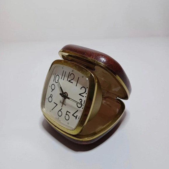 Vintage Bulova Germany Travel Pocket Alarm Clock Working - Picture 2 of 8